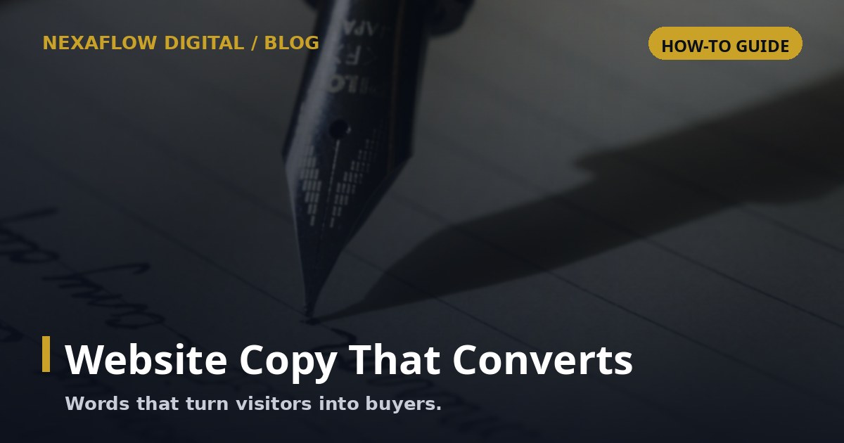 How to Write Website Copy That Converts Visitors Into Customers