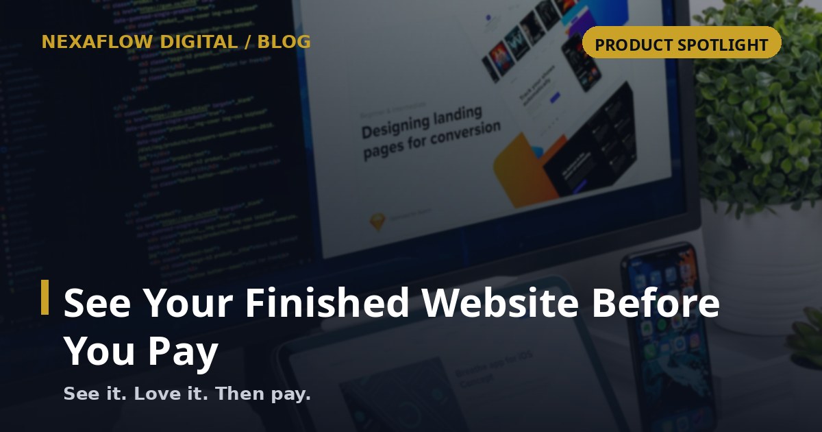 Website Development at NexaFlow: See Your Finished Site Before You Pay