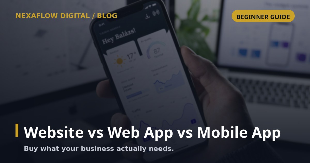 Website vs Web App vs Mobile App: What’s the Difference?